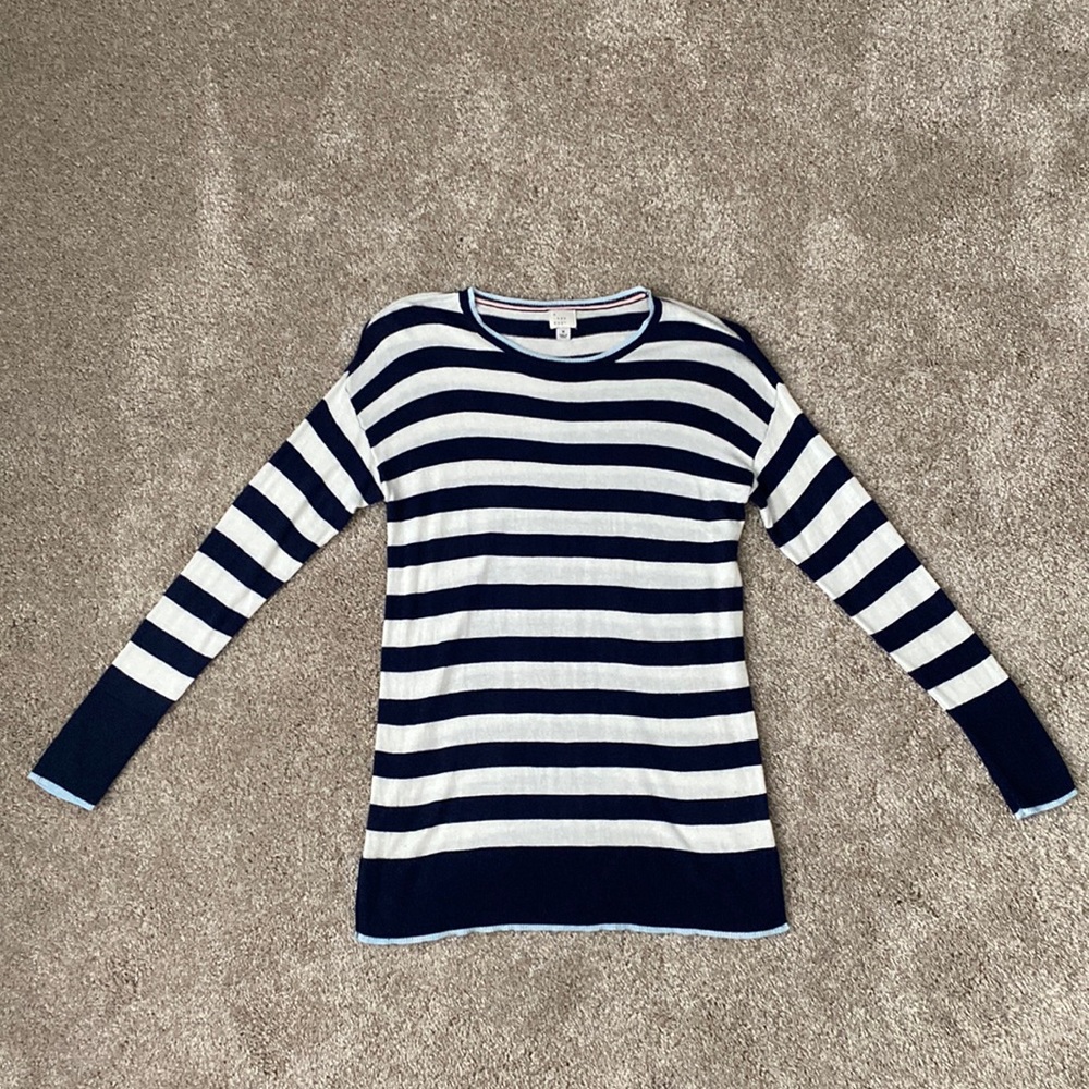 A New Day Long Sleeve Striped Sweater